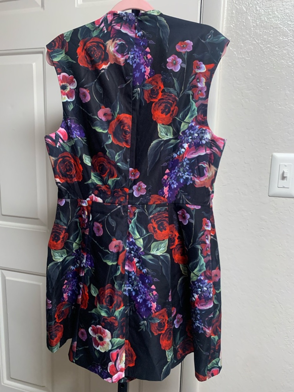 NEW Avec le filles dark floral fit and flare mini dress size 14 - Picture 6 of 12